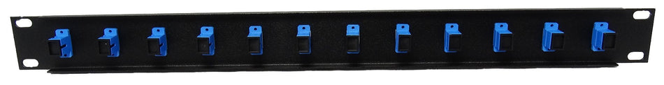 12 Port SC Simplex Fiber Optic Cable Patch Panel Singlemode (Loaded 1u) 19"