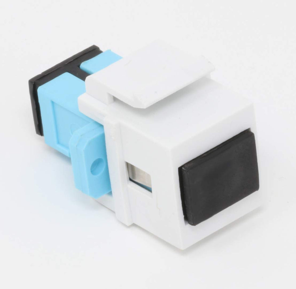 RiteAV Fiber Optic Keystone Coupler Jack SC Simplex Multimode 10GB - White