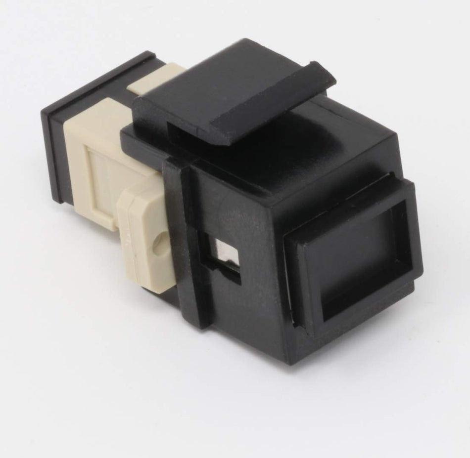 Fiber Optic Keystone Coupler Jack SC Simplex Multimode - Black