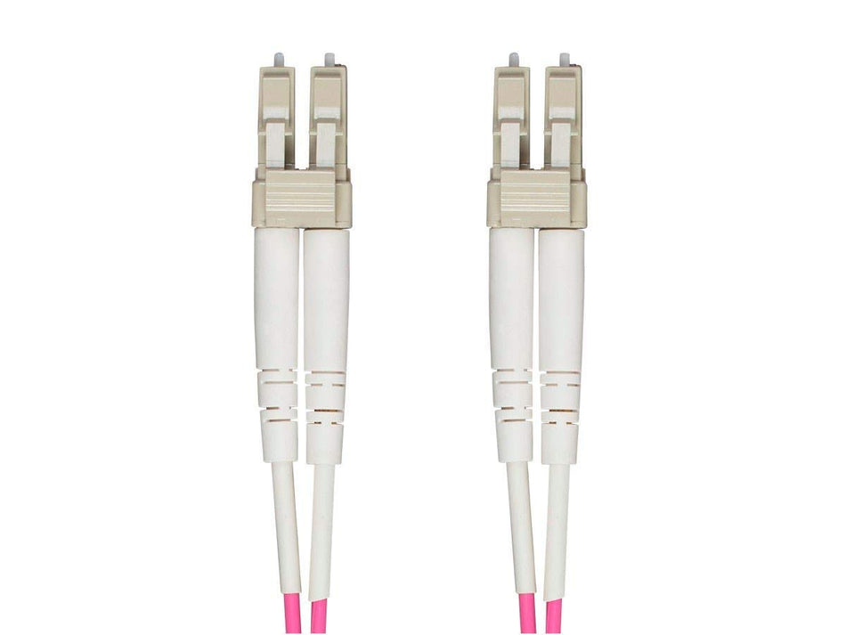 Monoprice Fiber Optic Cable - 40m - Purple| LC to LC, OM4, 50/125 Type, Multi Mode Duplex - Entegrade Series