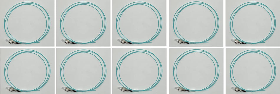 Ultra Spec Cables 10 Pack FC 10 GB Multimode 50/125 Simplex Pigtail Fiber Optic 1M - 0.9 mil 10 GIGABIT for Splice