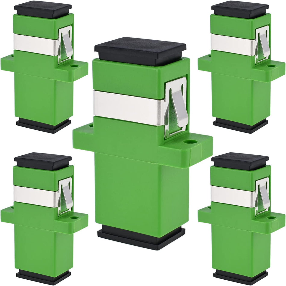 RiteAV - SC/APC Singlemode Fiber Optic Adapter SC/APC Female to SC Female Simplex SingleMode Fiber Optical Coupler (5-PACK)