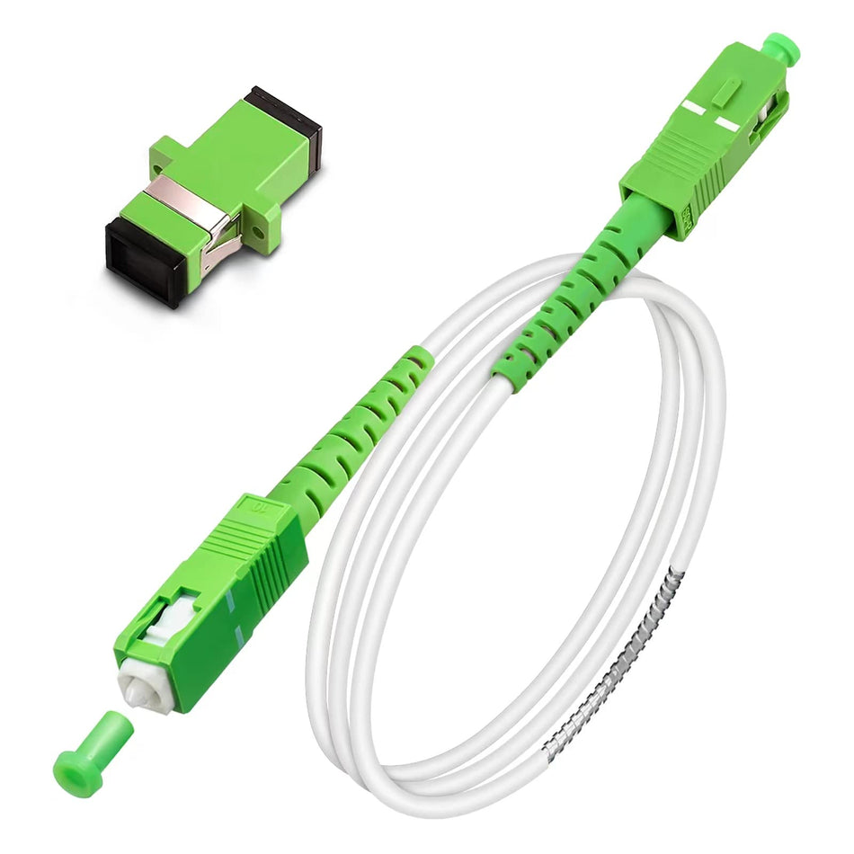 RiteAV - SC/APC to SC/APC Fiber Optic Internet Cable, Armored Single Mode Patch Cable, Fiber Optic Jumper Optical Patch Cord - SIMPLEX - 9/125um - OS1/OS2 Compatible, LSZH
