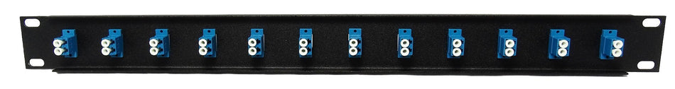 12 Port LC Fiber Optic Cable Patch Panel Singlemode (Loaded 1u) 19"