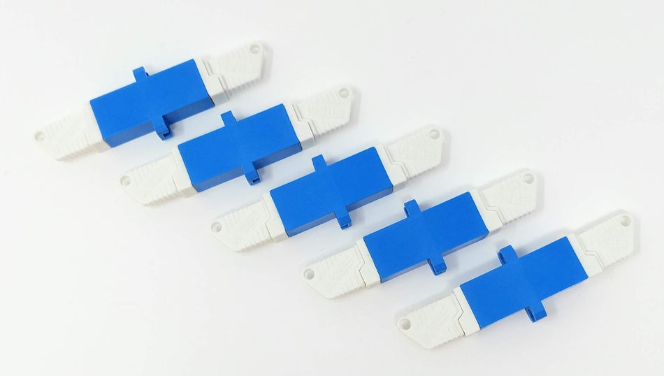 Fiber Optic Cable Adapter Coupler E2000-UPC to E2000-UPC Simplex Singlemode 5 Pack