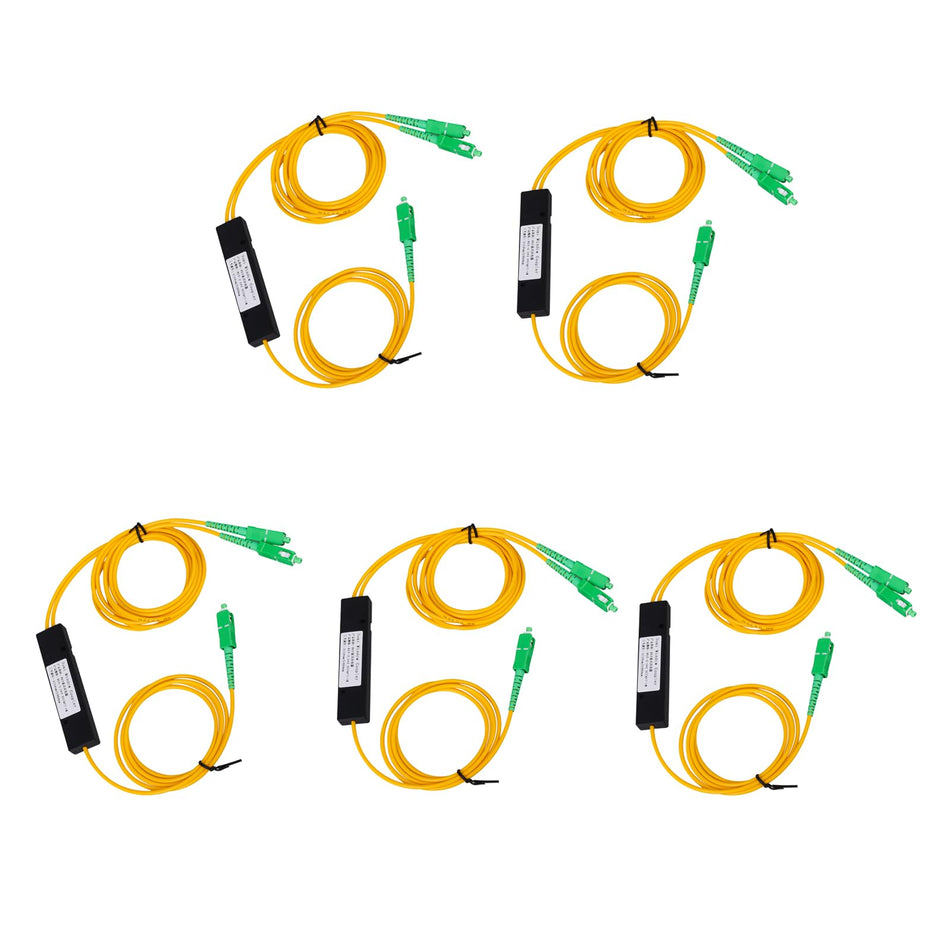 RiteAV- SC APC 1X2 Singlemode Fiber Optical Splitter FBT Fiber Optical Splitter SC/APC 1:2 Fiber Optic Pigtail Splitter