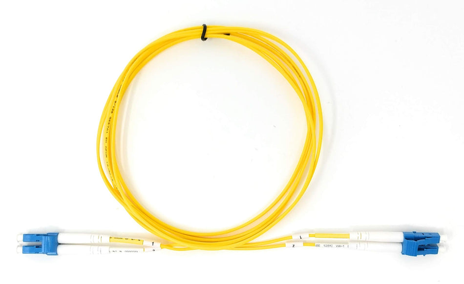 Ultra Spec 6 Meter Singlemode Duplex 1.6mm High Density Fiber Optic Cable (9/125) - LC to LC - Yellow