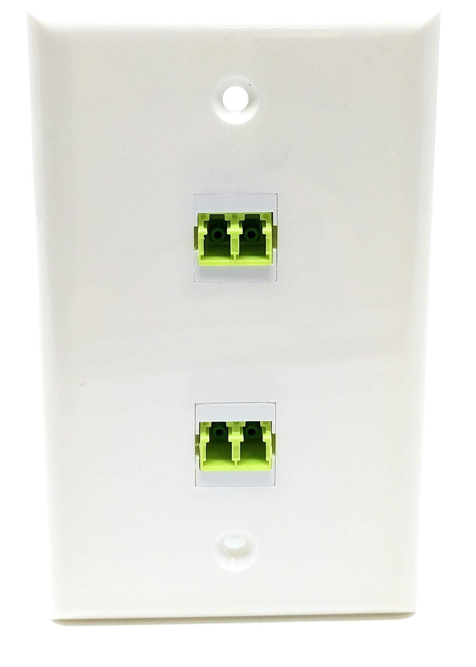 RiteAV - 2 Port LC Fiber 40/100 GB Duplex Wall Plate - Bracket Included
