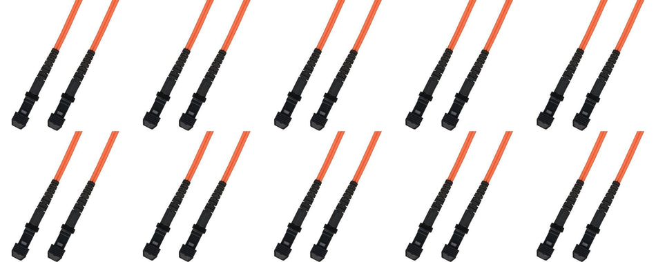 Ultra Spec Cables 15M Multimode Duplex Fiber Optic Cable (50/125) - MTRJ to MTRJ (10 Pack)