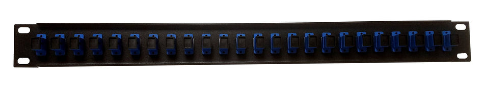 Ultra Spec Cables 24 Port SC Fiber Patch Panel Singlemode (Blue Couplers) (Loaded 1u) 19"