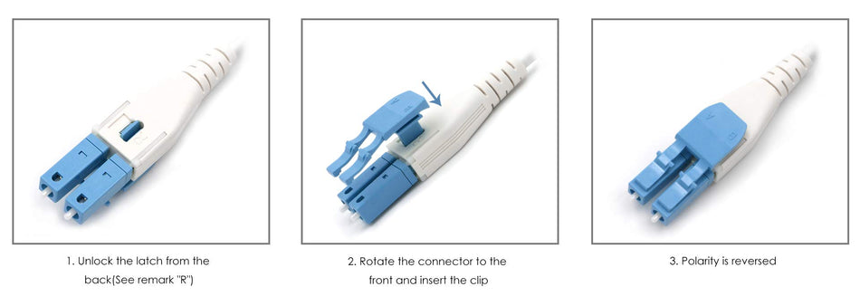 Ultra Spec Uniboot Singlemode Duplex LC-UPC/LC-UPC Flat Clip Reverse Polarity High Density Fiber Optic Cable - 5 Meter