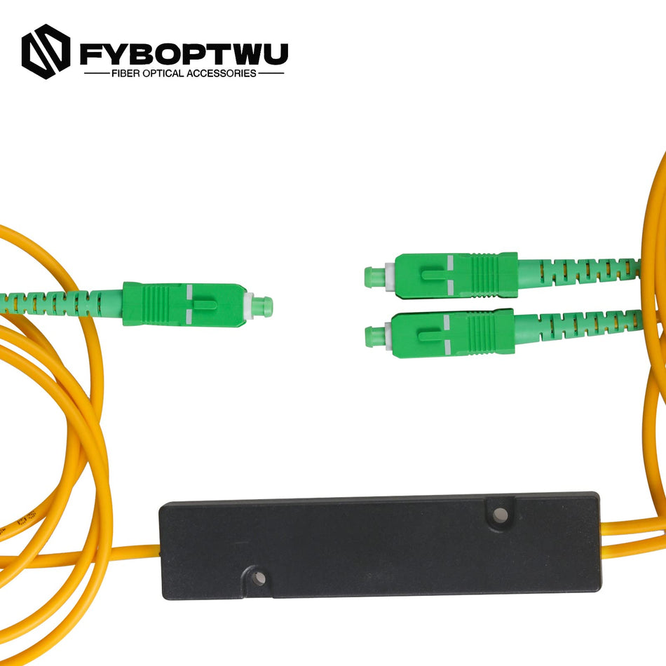RiteAV- SC APC 1X2 Singlemode Fiber Optical Splitter FBT Fiber Optical Splitter SC/APC 1:2 Fiber Optic Pigtail Splitter