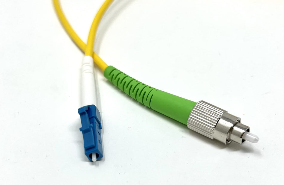 10M Singlemode SIMPLEX Fiber Optic Cable (9/125) - FC/APC to LC/UPC