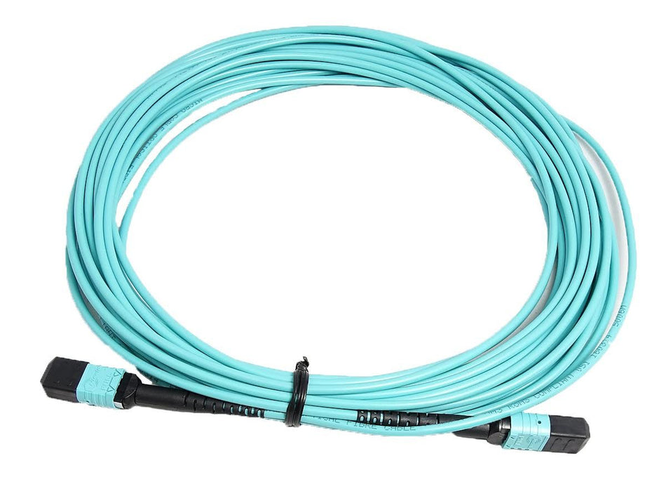 Ultra Spec - MTP 100Gb 50/125 OM3 Multimode Fiber Optic Cable Plenum (OFNP) 24 Fiber - 20 Meter Female to Female Type B