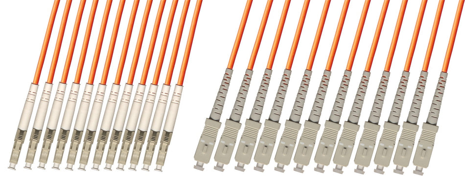 RiteAV - Direct Burial/Outdoor LC-SC 12-Strand Fiber Optic Cable - Multimode (62.5/125) - 10M
