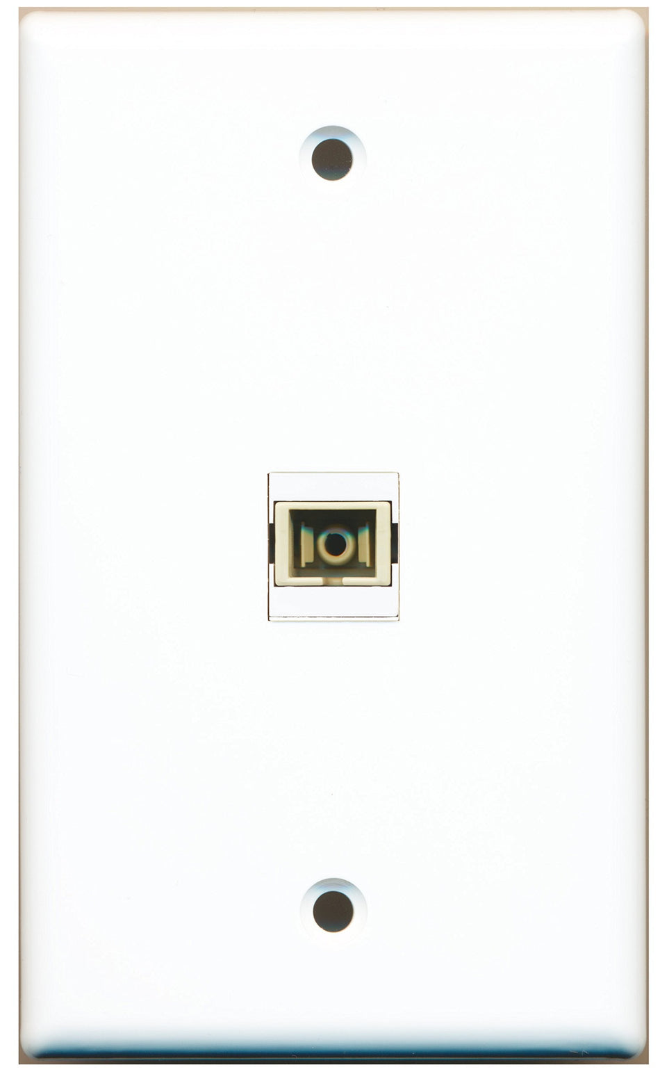 RiteAV - 1 Port SC Fiber Multimode Simplex Wall Plate - Bracket Included