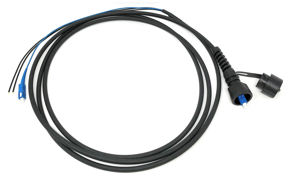 Ultra Spec Cables FTTA Circular Sealed SC-UPC Singlemode TPU Outdoor Fiber Optic Cable - 3 Meter