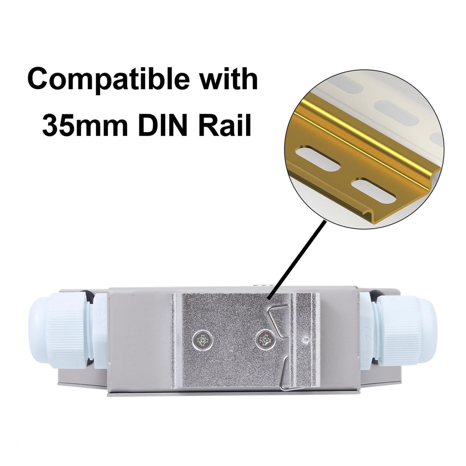 RiteAV - LC-OM3 6 Duplex 12 Port DIN Rail Fiber Optic Enclosure ODF (Includes Pigtail and 6PC Coupler)
