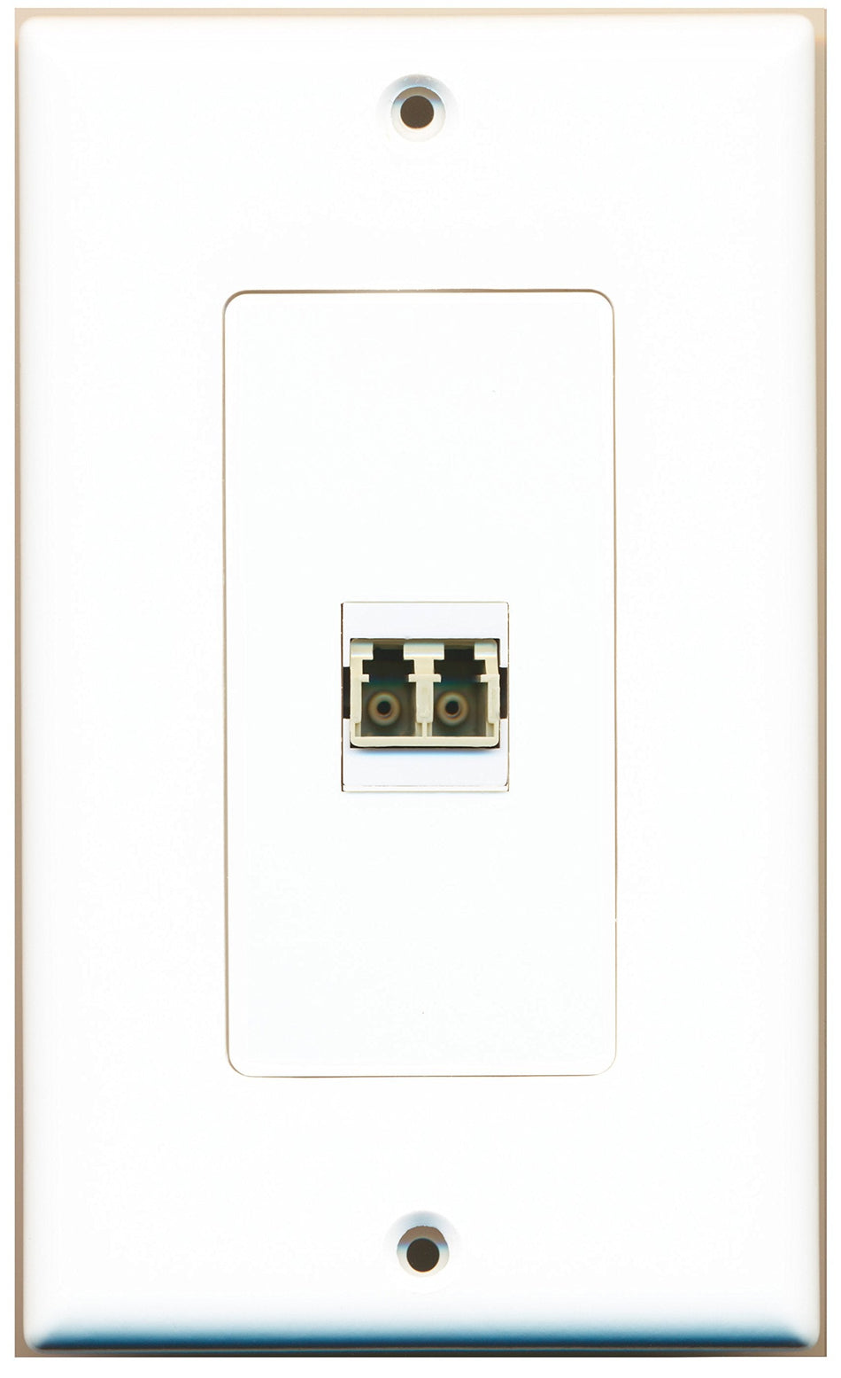 RiteAV 1 Port LC Fiber Multimode Duplex Wall Plate OVERSIZED