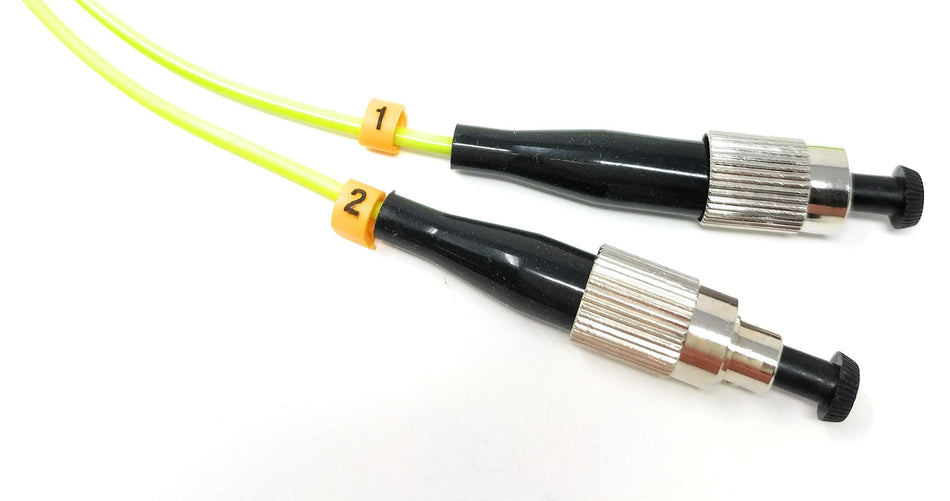 Ultra Spec 0.3M (1FT) 100Gb OM5 Multimode Duplex Fiber Optic Cable (50/125) - FC to FC - Lime Green