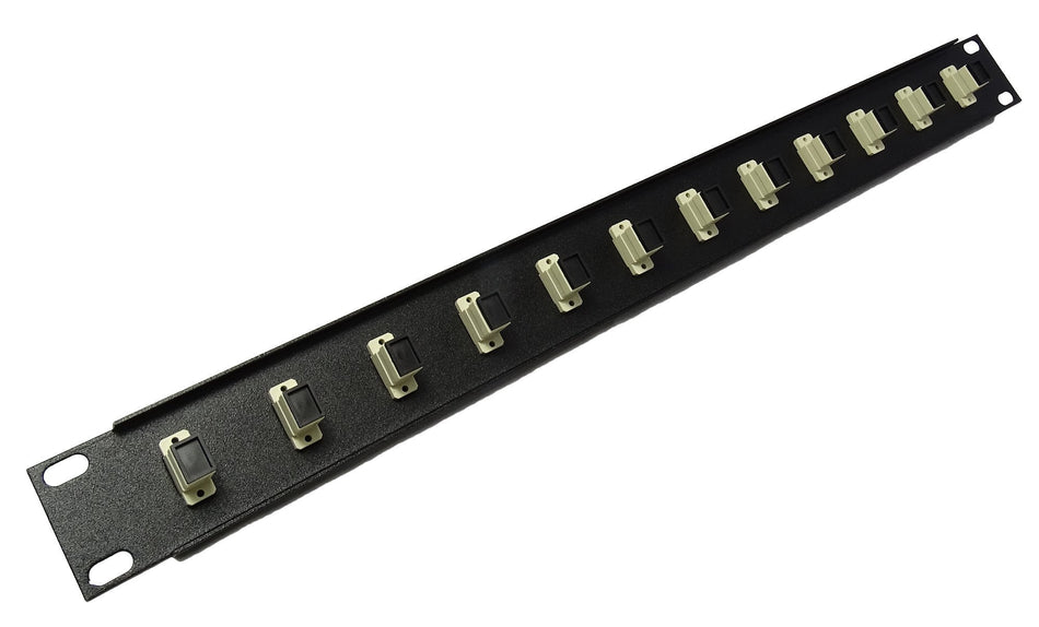 Ultra Spec Cables 12 Port SC Fiber Patch Panel Multimode (Loaded 1u) 19"