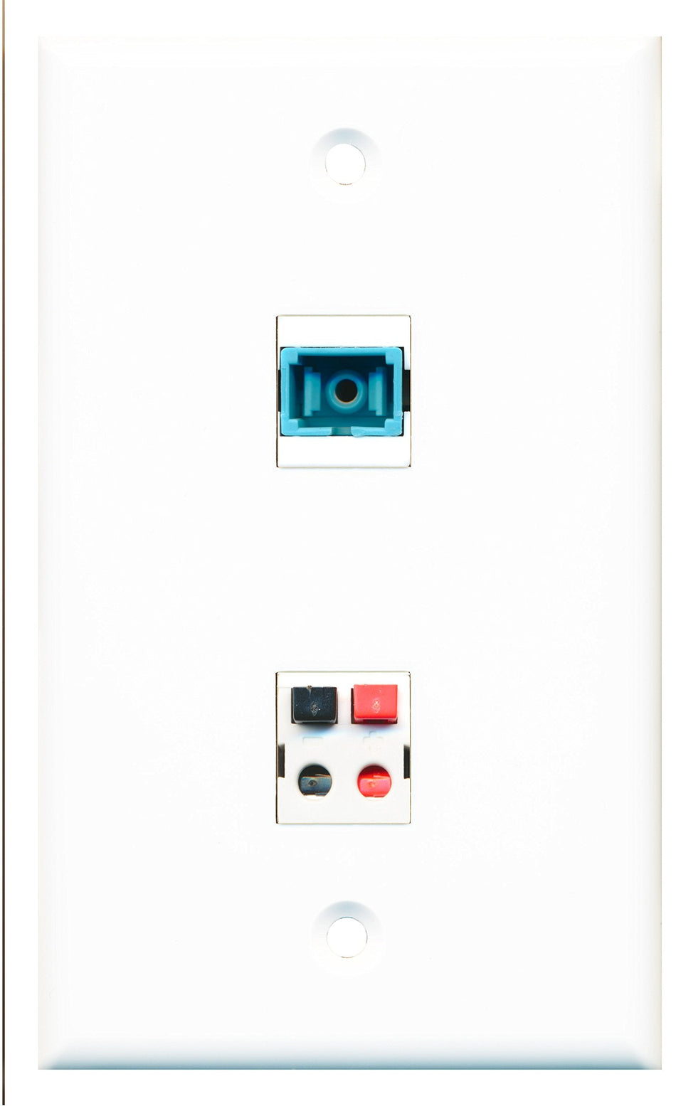 RiteAV - 1 Port SC Fiber 10GB Simplex 1 Port Speaker Wall Plate - Bracket Included