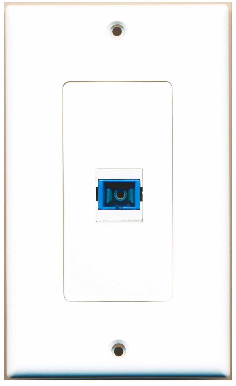 RiteAV 1 Port SC Fiber Singlemode Simplex Wall Plate OVERSIZED