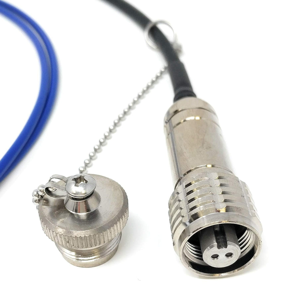 Ultra Spec Cables FTTA Outdoor Rated Screw-type Stainless Steel Plug to LC-UPC Singlemode Duplex TPU Cable - 10 Meter