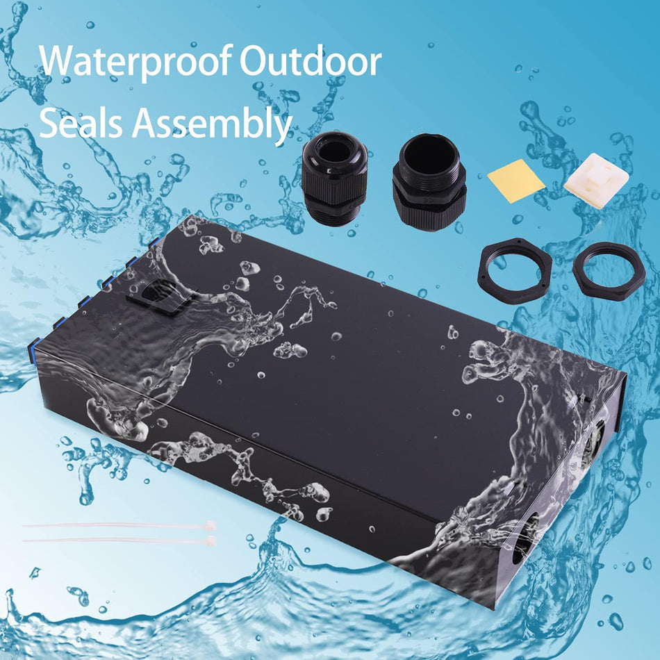 Single Mode Fiber Enclosure Kit - 12 Fiber Port OS1 Box, LC SM 12 Strand LC-UPC Pigtail Cable, LGX Loaded Panel - Wall Mount for Enterprise, Home, Data Center Networks