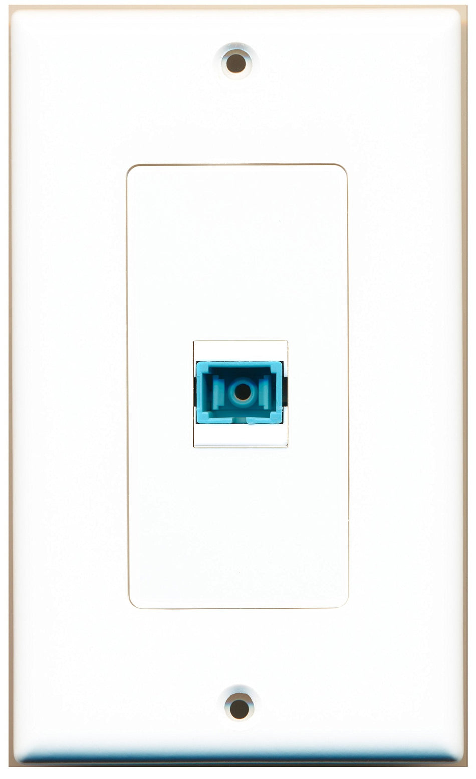 RiteAV 1 Port SC Fiber 10GB Simplex Wall Plate OVERSIZED