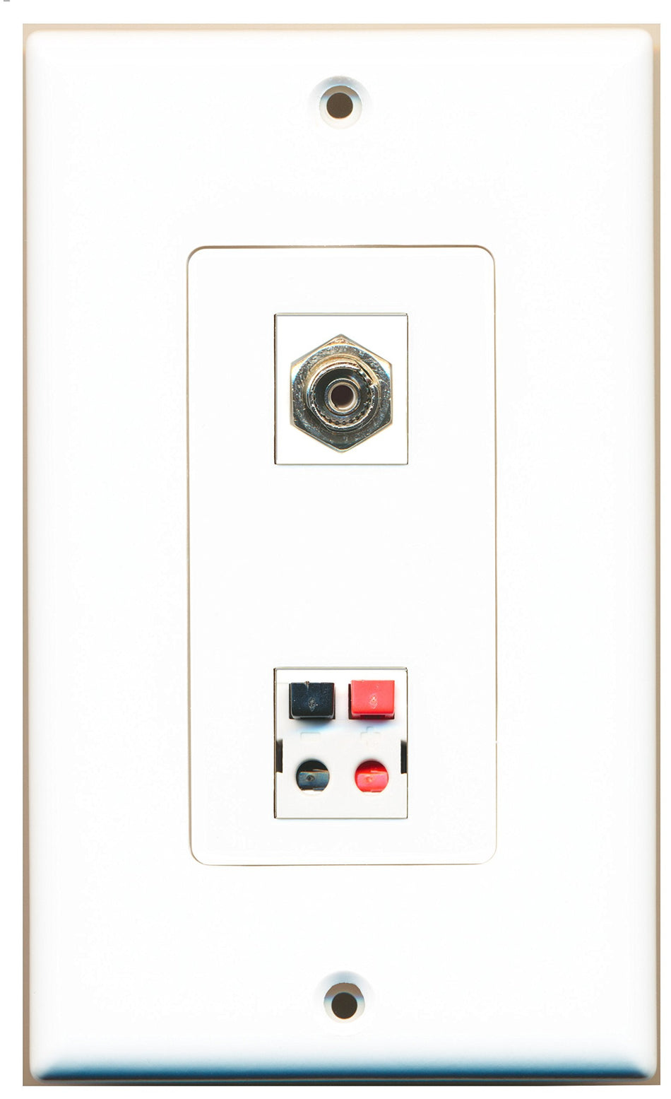 RiteAV 1 Port Fiber FC Simplex 1 Port Speaker Wall Plate OVERSIZED