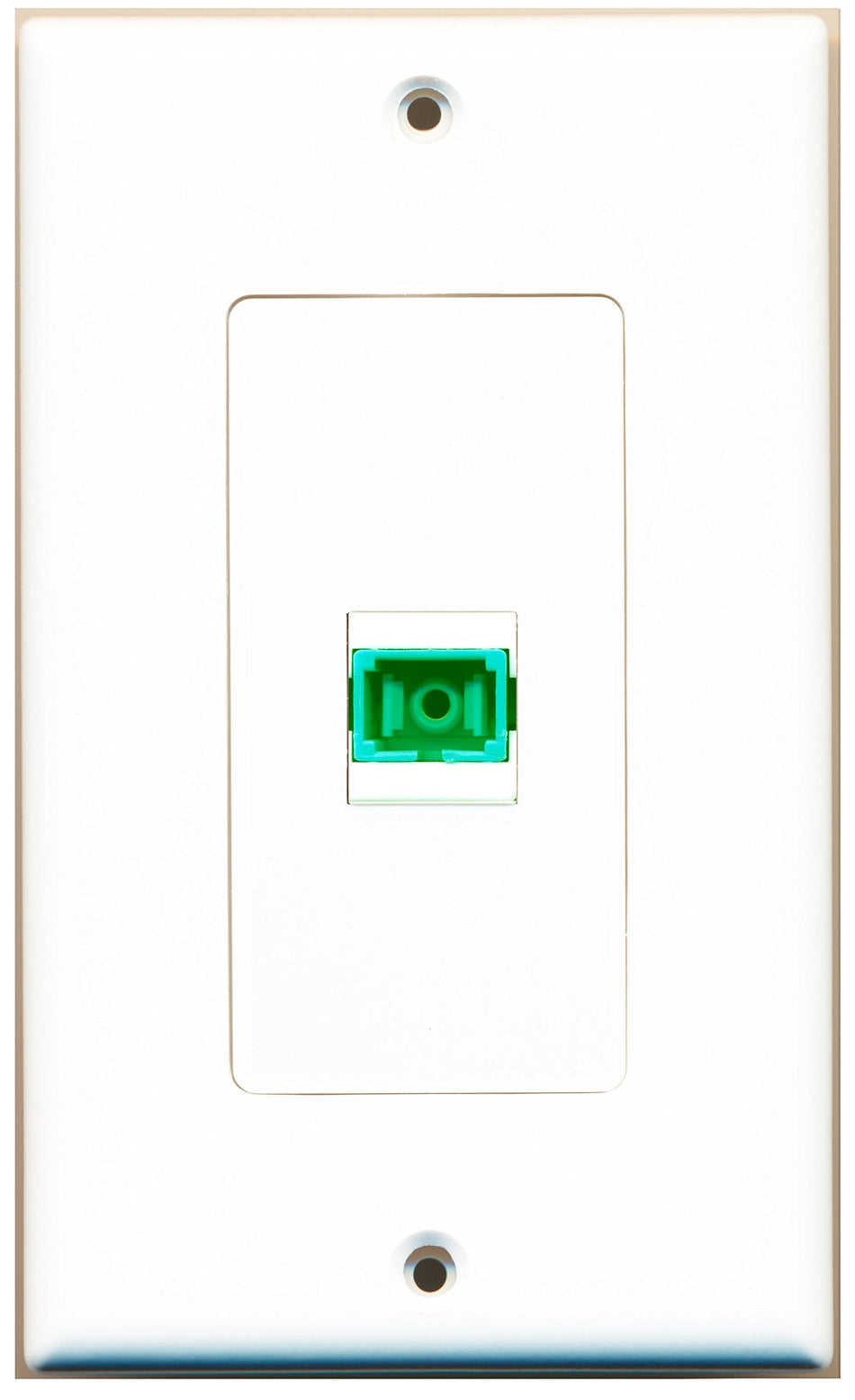 RiteAV 1 Port Fiber SC APC Simplex Wall Plate OVERSIZED