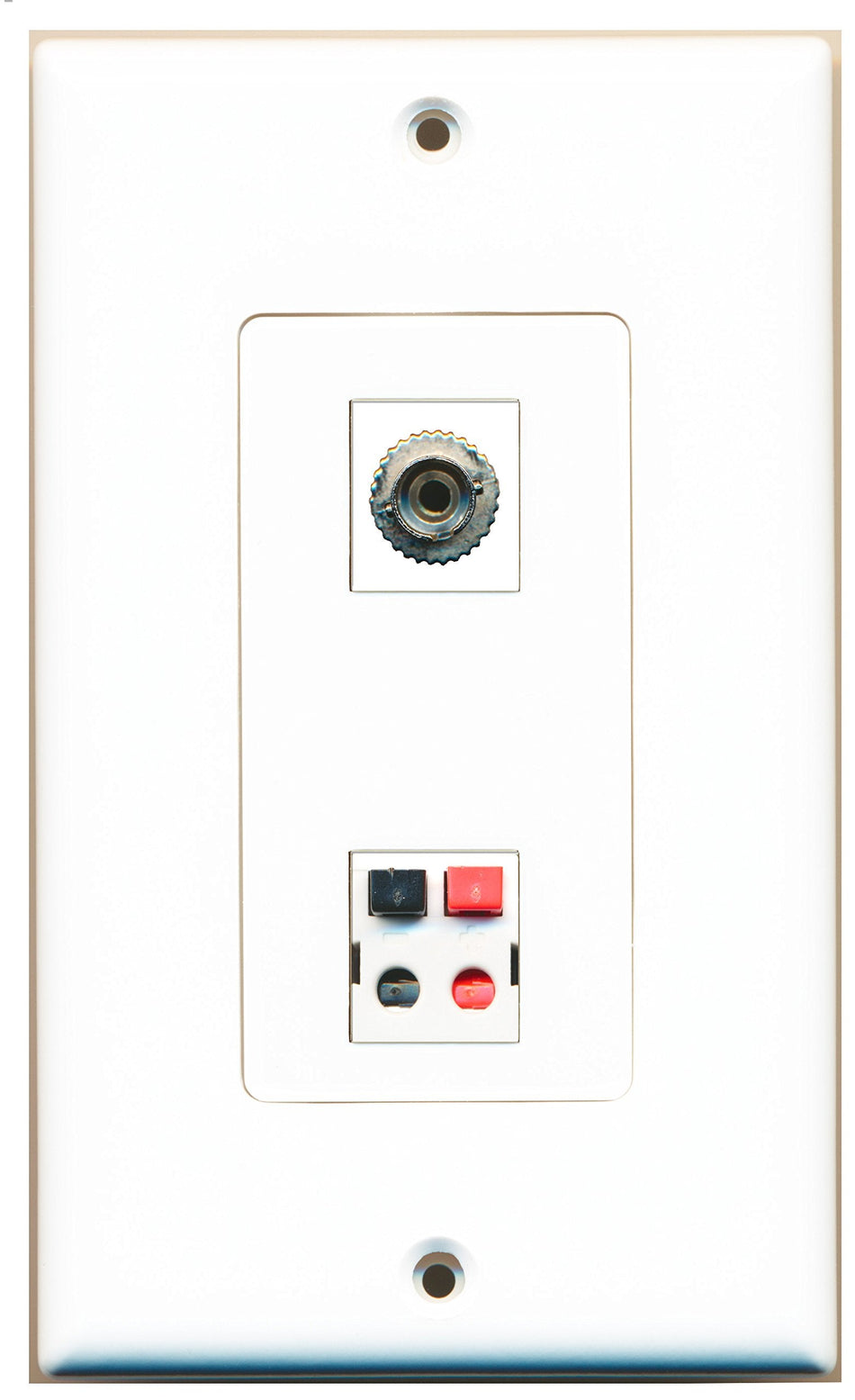 RiteAV 1 Port Fiber ST Simplex 1 Port Speaker Wall Plate OVERSIZED