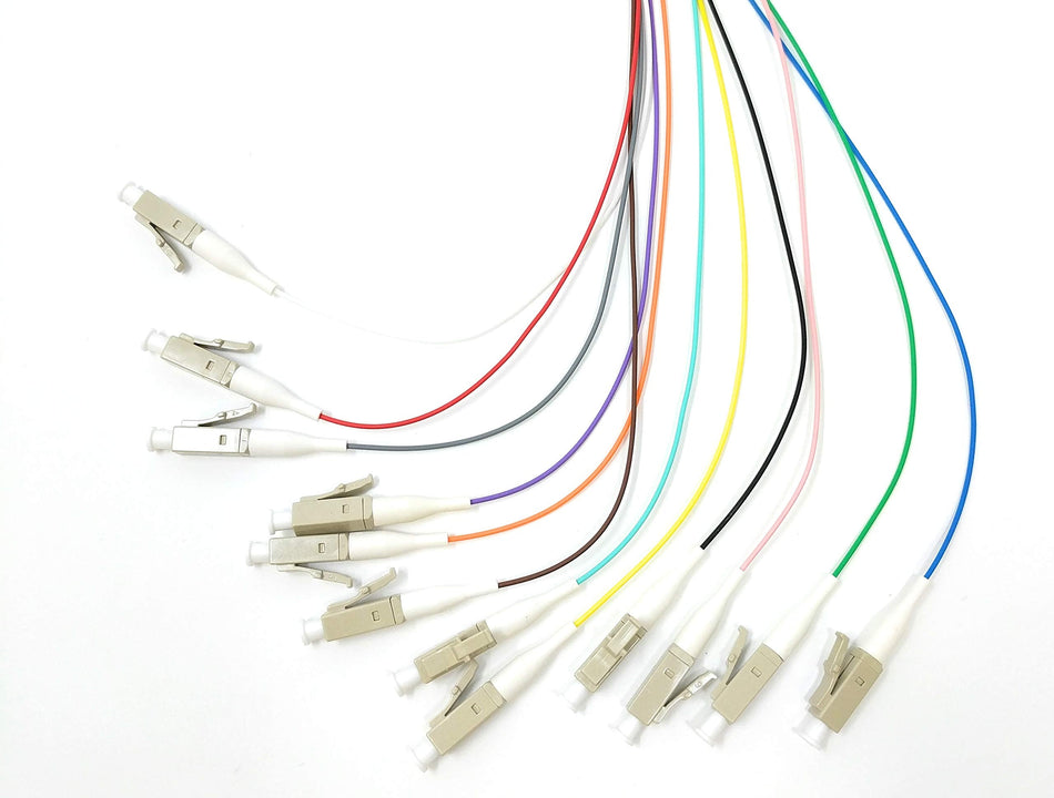 Ultra Spec Cables Multimode OM1 MPO Female to 12 x LC-UPC Simplex Fanout Cable 30 Meter