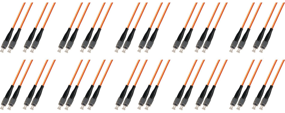 Ultra Spec Cables 50M Multimode Duplex Fiber Optic Cable (50/125) - FC to FC (10 Pack)