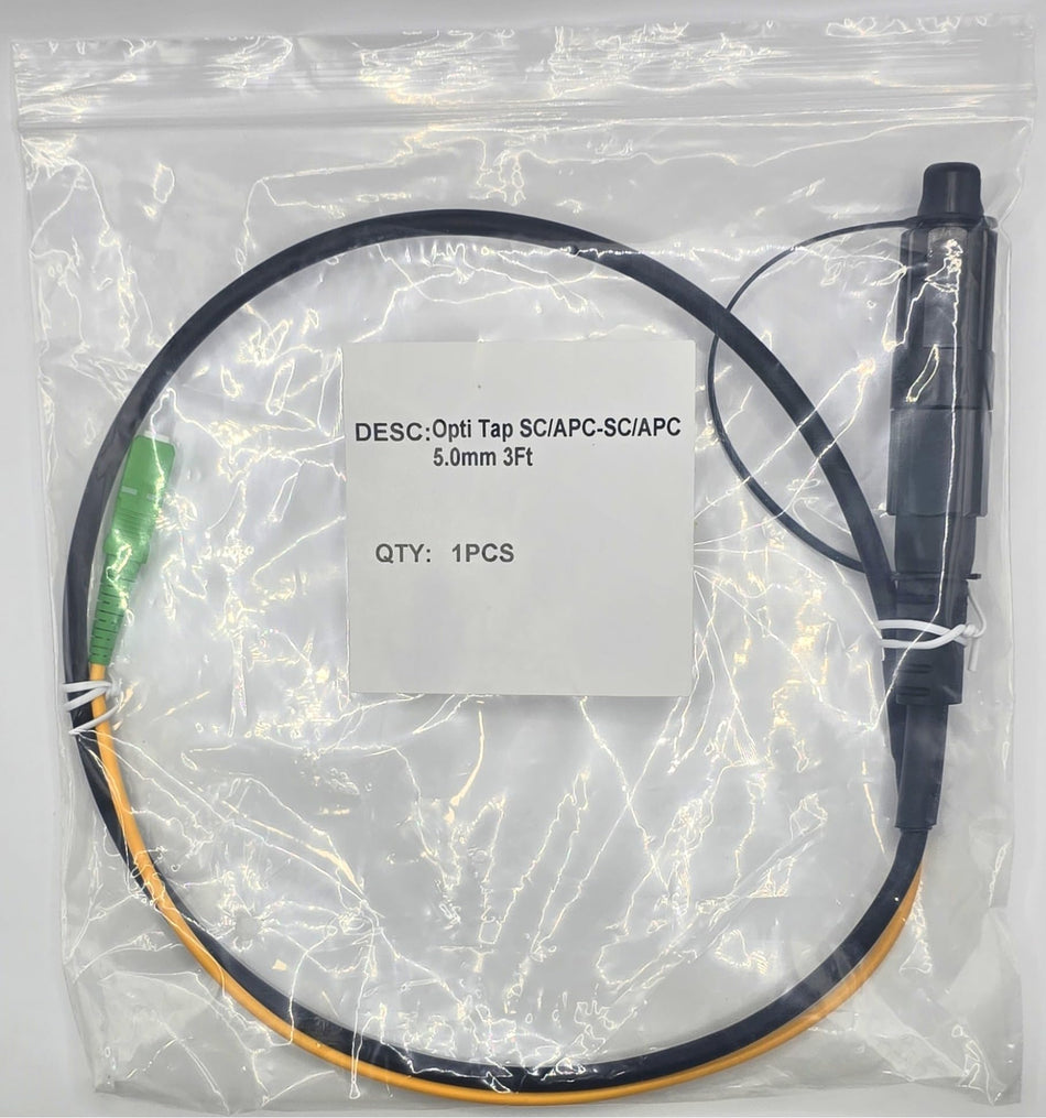 Fiber Patch Cable Opti Tap, 0.3M (1FT) Opti-Tap SC/APC, Test Cable