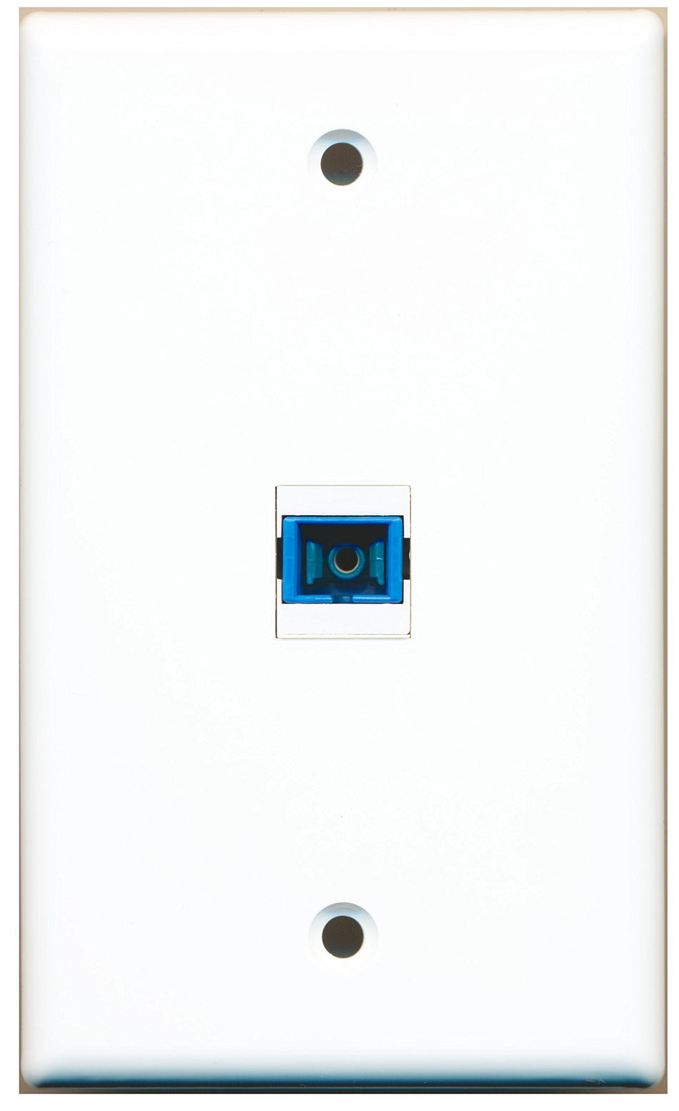 RiteAV - 1 Port SC Fiber Singlemode Simplex Wall Plate - Bracket Included