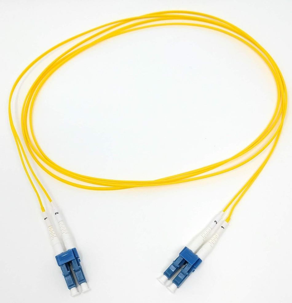 17 Meter Singlemode Duplex 1.2mm Ultra High Density Fiber Optic Cable (9/125) - LC to LC - Yellow