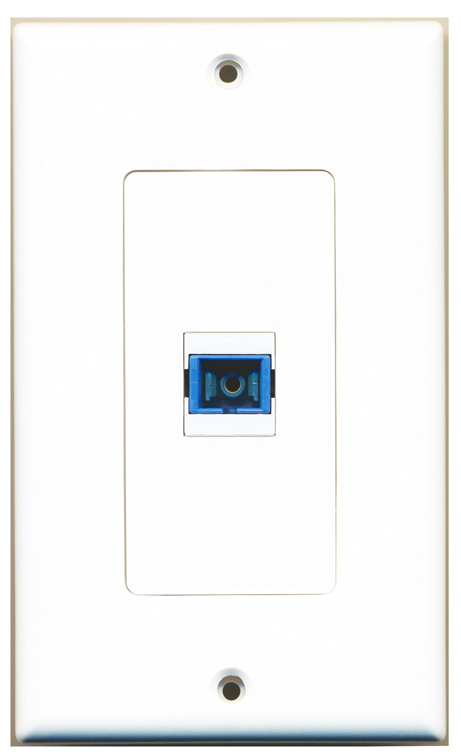 RiteAV - 1 SC Singlemode Fiber Optic Cable Port Simplex Female Decorative - Bracket Included