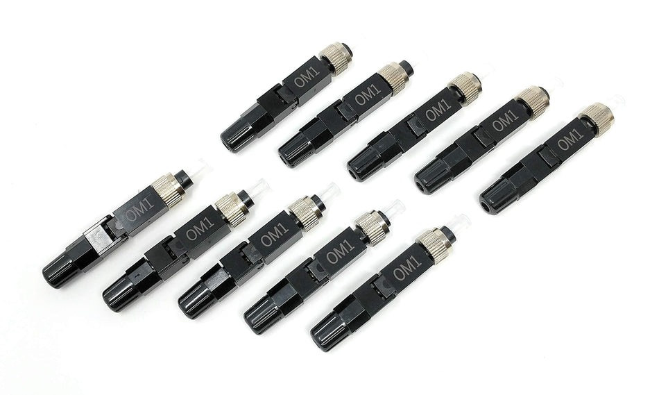 Ultra Spec Cables Field Installable FC-UPC Multimode OM1 62.5/125 Connector for 0.9mm, 2.0mm, 3.0mm Cable (10 Pack)