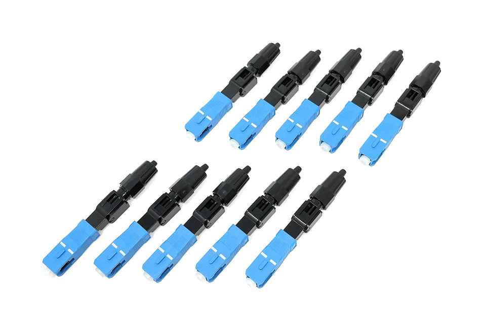 Ultra Spec Cables Field Installable SC-UPC Singlemode 9/125 Connector for 0.9mm, 2.0mm, 3.0mm Cable (10 Pack)