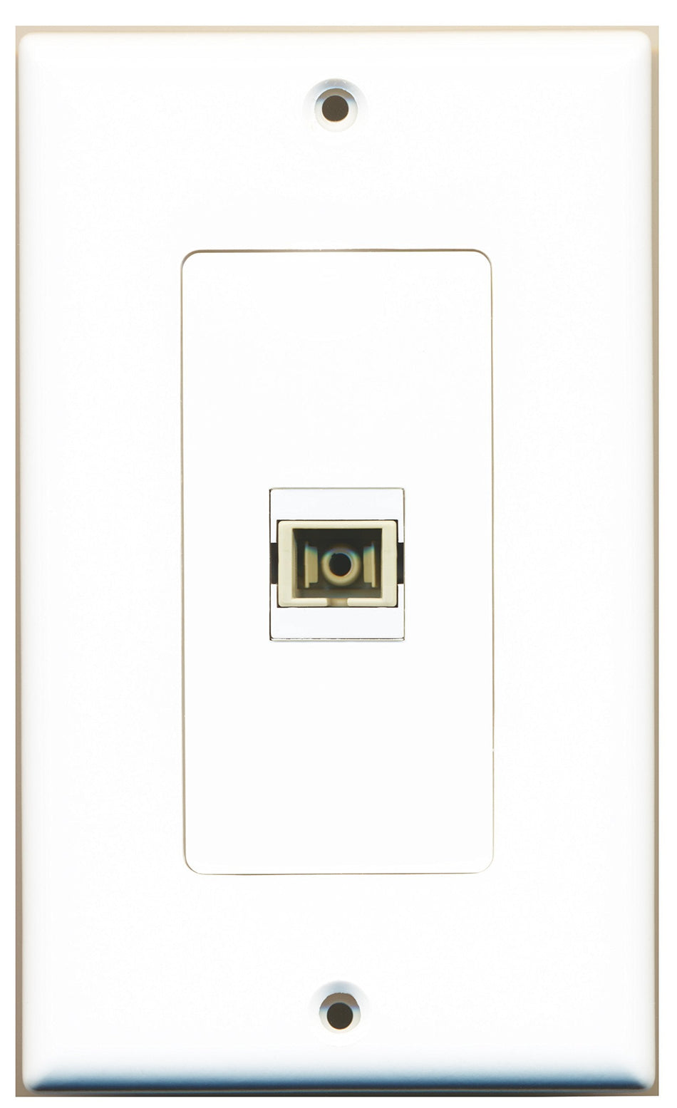 RiteAV - 1 SC Multimode Fiber Optic Cable Port Simplex Female Decorative - Bracket Included