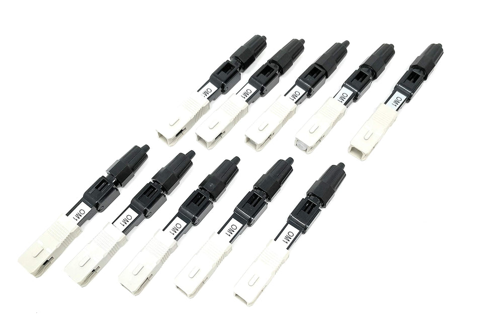 Ultra Spec Cables Field Installable SC-UPC Multimode OM1 62.5/125 Connector for 0.9mm, 2.0mm, 3.0mm Cable (10 Pack)