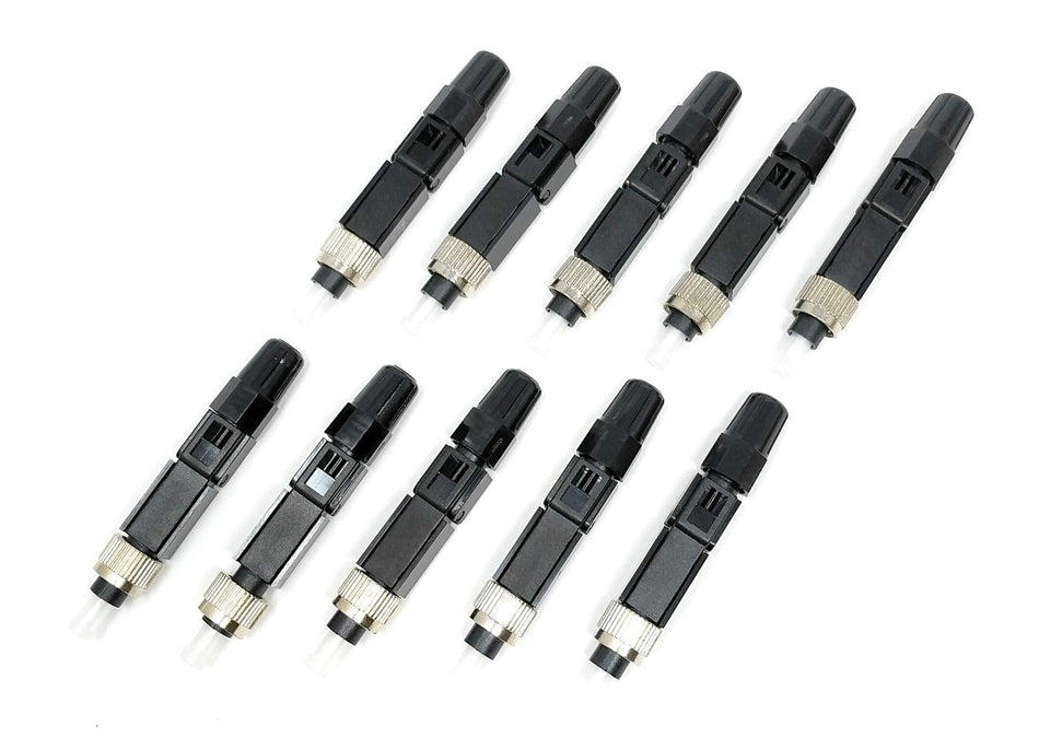 Ultra Spec Cables Field Installable FC-UPC Singlemode 9/125 Connector for 0.9mm, 2.0mm, 3.0mm Cable (10 Pack)