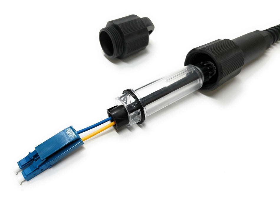 Ultra Spec Cables FTTA Circular Sealed CPRI 2 Core LC-UPC/LC-UPC Singlemode Outdoor LSZH Fiber Optic Cable - 3 Meter