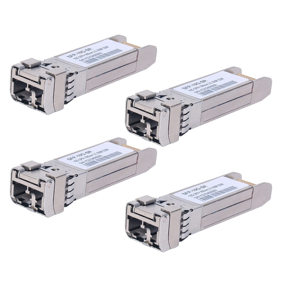 RiteAV - 10GBase-SR SFP+ Transceiver, SFP Multi-Mode LC Module, 10G 850nm MMF up to 300 Meters, Compatible with Cisco SFP-10G-SR,Meraki MA-SFP-10GB-SR,Ubiquiti UF-MM-10G