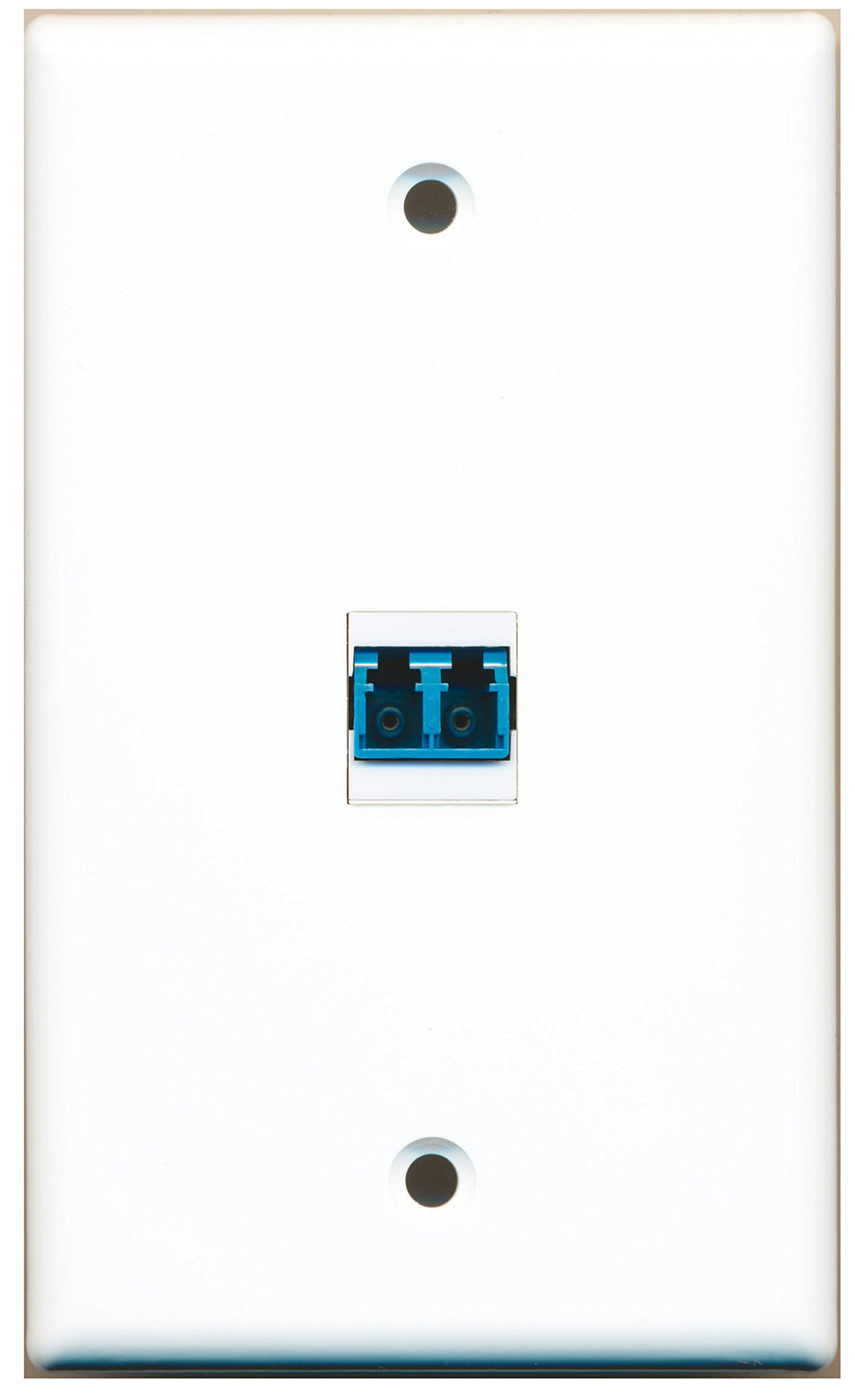 RiteAV - 1 Port LC Fiber Singlemode Duplex Wall Plate - Bracket Included
