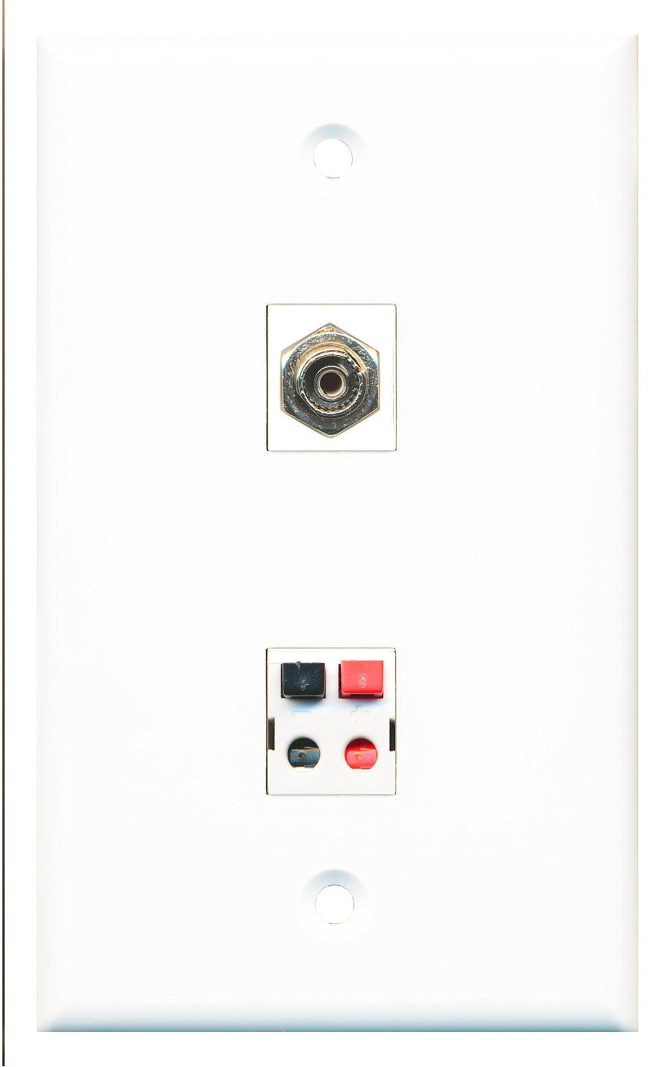 RiteAV - 1 Port Fiber FC Simplex 1 Port Speaker Wall Plate - Bracket Included