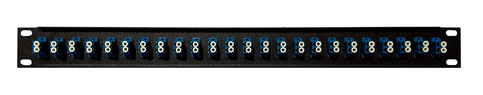 Ultra Spec Cables 24 Port LC Fiber Patch Panel Singlemode (Blue Couplers) (loaded 1u) 19"