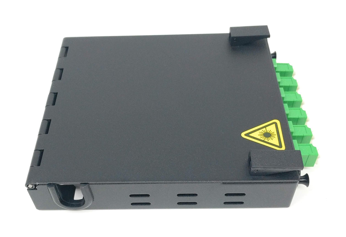 Ultra Spec Cables Wall Mount Fiber Enclosure with Spool and Loaded 6 P ...